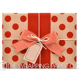 LARGE RED DOT KRAFT COUNTER ROLL