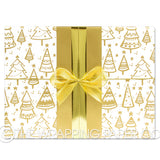 kerstboom gold christmas wrapping paper