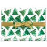 fir tree forest christmas wrapping paper