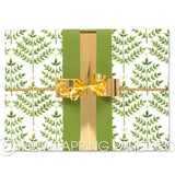 fir tree forest christmas wrapping paper