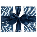 Matt weave indigo wrapping paper