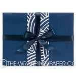 matt indigo wrapping paper