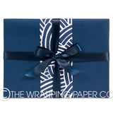 matt indigo wrapping paper