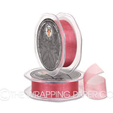 Antique Rose 25mm cut edge organza ribbon