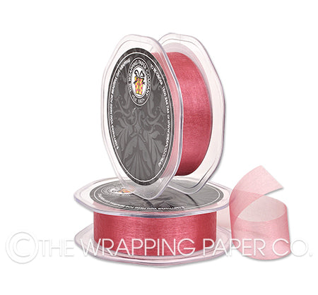 Antique Rose 25mm cut edge organza ribbon
