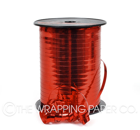 Metallic red curling ribbon