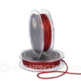 Metallic red woven cord