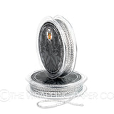 Metallic silver woven cord
