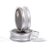 SATIN EDGE ORGANZA SILVER