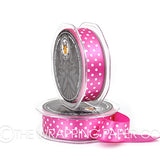 SATIN POLKADOT HOT PINK
