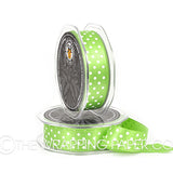 SATIN POLKADOT LIME