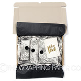 PACK & WRAP PAPER BLACK FLOWER TRIBE
