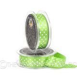 SATIN POLKADOT LIME