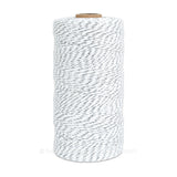 TWISTED TWINE WHITE & SILVER 250MTRS