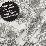 PACK & WRAP PAPER BLACK FLOWER TRIBE