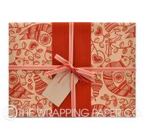 partridge and pear kraft christmas wrapping paper