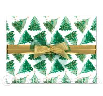 fir tree forest christmas wrapping paper