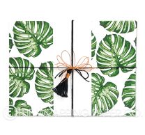 matt monstera leaf wrapping paper