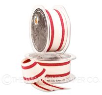 Calico red striped ribbon