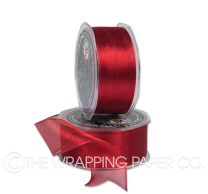 ORGANZA METALLIC WIRED EDGE RED