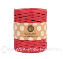 PAPER RAFFIA ROLL RED 200 MTRS