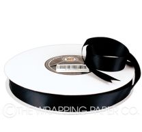 22X100M SATIN RIBBON BLACK